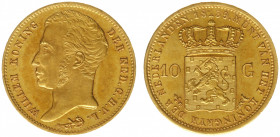 Koninkrijk NL Willem I (1815-1840) - 10 Gulden 1839 (Sch. 188) - PR/UNC, lichte onregelmatigheid aan rand