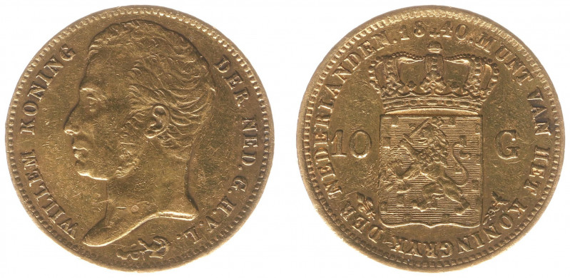 Koninkrijk NL Willem I (1815-1840) - 10 Gulden 1840 (Sch. 189) - goud - F/ZF