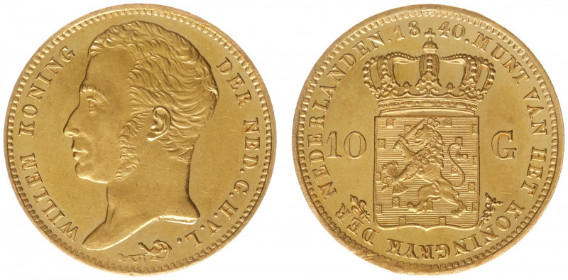 Koninkrijk NL Willem I (1815-1840) - 10 Gulden 1840 (Sch. 189) - goud - PR/UNC