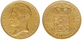Koninkrijk NL Willem I (1815-1840) - 10 Gulden 1840 (Sch. 189) - goud - PR/UNC