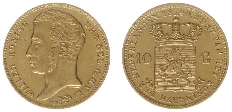 Koninkrijk NL Willem I (1815-1840) - 10 Gulden 1840 (vgl. Sch. 189) met muntmees...
