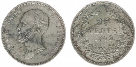 Koninkrijk NL Willem II (1840-1849) - 25 Cent 1849 (Sch. 533) - XF, partially discolored