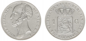 Koninkrijk NL Willem II (1840-1849) - 1 Gulden 1849/_ (Sch. 527) met positiestreepje onder de 9 - PR+ or XF+