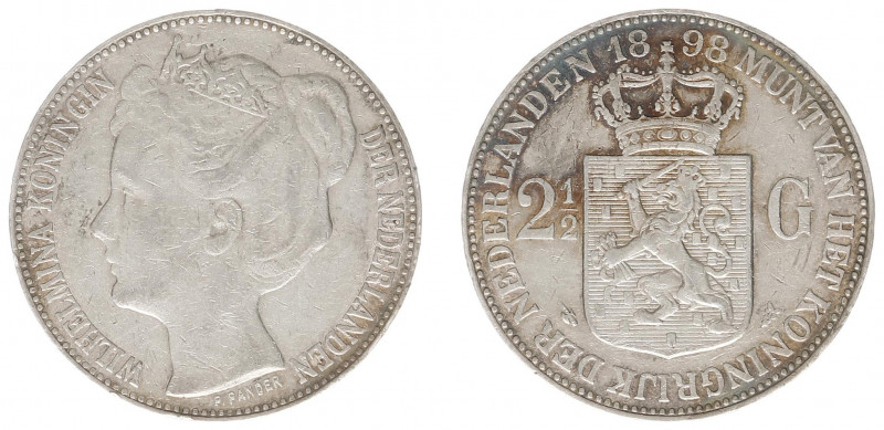 Koninkrijk NL Wilhelmina (1890-1948) - 2½ Gulden 1898 (Sch. 782) - ZF-