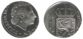 Misslagen en afwijkingen Koninkrijk NL - 1 Gulden 1980 MISSLAG op muntplaatje voor een kwartje !!! (19,66 à 20,10 mm 3,03 gram) - PR - uiterst zeldzaa...