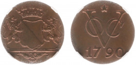 Nederlands-Indië - Nederlands-Indisch Gouvernement (1816-1949) - Duit 1790 mintmark Star w/o dots (Scho. 745) - struck in Soerabaia 1840-1843 during t...