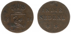 Nederlands-Indië - Nederlands-Indisch Gouvernement (1816-1949) - Copper Pattern Swan Duit 1836 - (Scho. 659a / KM Pn20) - VF+