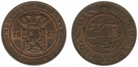 Nederlands-Indië - Nederlands-Indisch Gouvernement (1816-1949) - ½ Cent 1857 (Scho. 790) - good XF