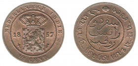 Nederlands-Indië - Nederlands-Indisch Gouvernement (1816-1949) - ½ Cent 1857 (Scho. 790) - UNC