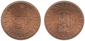 Nederlands-Indië - Nederlands-Indisch Gouvernement (1816-1949) - 2½ Cent 1914 (Scho. 872) - luster - UNC