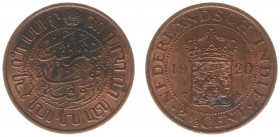Nederlands-Indië - Nederlands-Indisch Gouvernement (1816-1949) - 2½ Cent 1920 MISSLAG (Scho. 874) - minor deposit - UNC