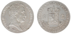 Nederlands-Indië - Nederlands-Indisch Gouvernement (1816-1949) - 1 Gulden 1840 (Scho. 617) - VF/XF