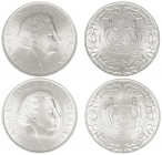 Suriname - 1 Gulden 1962 + 1966 (Sch. 1291 + 1292) - UNC / Total 2 pcs.