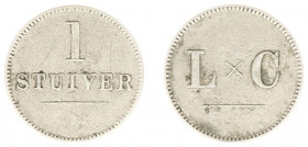 Curaçao - 1 Stuiver z.j. (ca. 1880) - 'LxC' (Leyba & Co) (Scho. 1409) - Particuliere uitgifte - ZF
