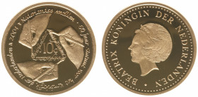 Nederlandse Antillen - 10 Gulden 2004 'Koninkrijksstatuut' - Goud - Proof