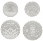 BES-eilanden - Combination set with 1 dollar and 10 Gulden 2010 in silver