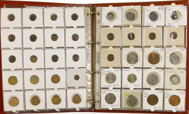 Albums with coins and medals Netherlands from 1848