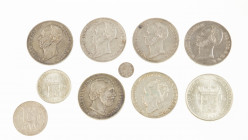 Box with pre war silver coins a.w. 2½ gulden 1849 Willem III