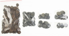 Lot ca. 493x 1 Cent brons periode 1877-1943, aangevuld met 236x zinken Munten in diverse denominaties