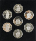 Cassette met 7 zilveren Dukaten 1995-2000 "Zeven Provincien serie" (1997 2x)