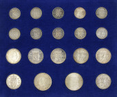 Collection silver coins Juliana in blue cassette