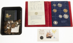 Box with proofset 1989 and various coins from Netherlands and Netherlands Indies
