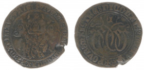 Rekenpenningen / Jetons - Collectie Frans Peters - (1478) - Rekenpenning z.j. Maximiliaan van Oostenrijk (Dugn.255, vMieris144.2) - VZ Kroon tussen 2 ...