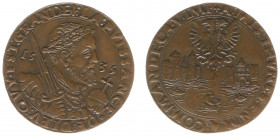 Rekenpenningen / Jetons - Collectie Frans Peters - 1535 - Rekenpenning 'Inname van Tunis door Karel V' (Dugn.1303, vMieris423.1, Tas29) - VZ Borstbeel...