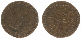 Rekenpenningen / Jetons - Collectie Frans Peters - 1545 - Rekenpenning Vlaanderen 'Rekenkamer te Lille' (Dugn.1626, vMieris120.2, vgl. Tas40) - VZ Bor...
