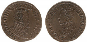 Rekenpenningen / Jetons - Collectie Frans Peters - 1559 - Rekenpenning Utrecht 'Huwelijk Philips II met Isabella van Valois' (Dugn.2208, vLoonI.31.4, ...