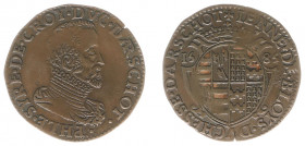 Rekenpenningen / Jetons - Collectie Frans Peters - 1585 - Rekenpenning 'Philips III van Croy, Hertog van Aarschot' (Dugn.3032, vgl.vLoonI.95 (1567)) -...