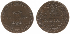 Rekenpenningen / Jetons - Collectie Frans Peters - 1604 - Rekenpenning Middelburg 'Rust in Zeeland' (Dugn.3582, vLoonII.14, Tas375) - VZ Zandloper tus...