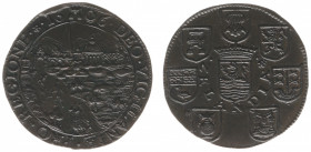 Rekenpenningen / Jetons - Collectie Frans Peters - 1606 - Rekenpenning Middelburg 'God beschermt Zeeland' (Dugn.3614, vLoonII.24.2, Tas388) - VZ Wande...
