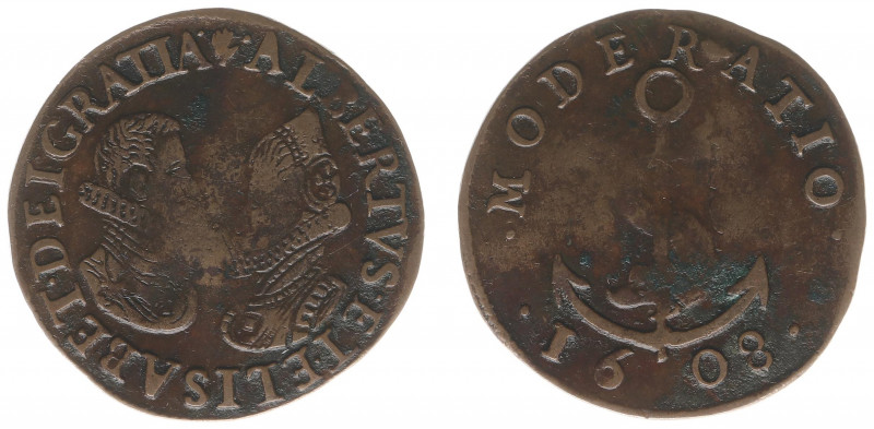Rekenpenningen / Jetons - Collectie Frans Peters - 1608 - Rekenpenning Antwerpen...