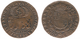 Rekenpenningen / Jetons - Collectie Frans Peters - 1612 - Rekenpenning Antwerpen ' Wijsheid der Aartshertog' (Dugn.3679, vLoonII.78.2, Tas421) - VZ Bo...