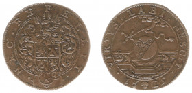 Rekenpenningen / Jetons - Collectie Frans Peters - 1629 - Rekenpenning 'Locquenghien, opzichter van het Brussels kanaal' (Dugn.3849, vOrden1193, Tas48...