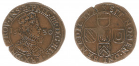 Rekenpenningen / Jetons - Collectie Frans Peters - 1630 - Rekenpenning Doornik 'Philips IV heer van Provincie Lille' (Dugn.3859, vOrden1198, Tas486) -...