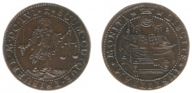 Rekenpenningen / Jetons - Collectie Frans Peters - 1656 - Rekenpenning Middelburg 'Rekenkamer van Zeeland' (Dugn.4097, vOrden1276A, Tas540) - VZ De Ge...