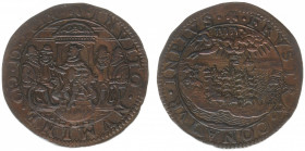 Rekenpenningen / Jetons - Divers - 1599 - Rekenpenning Dordrecht 'Vruchteloze vredespogingen van kardinaal Andries' (Dugn.3468, vOrden1050, Mitch.2513...