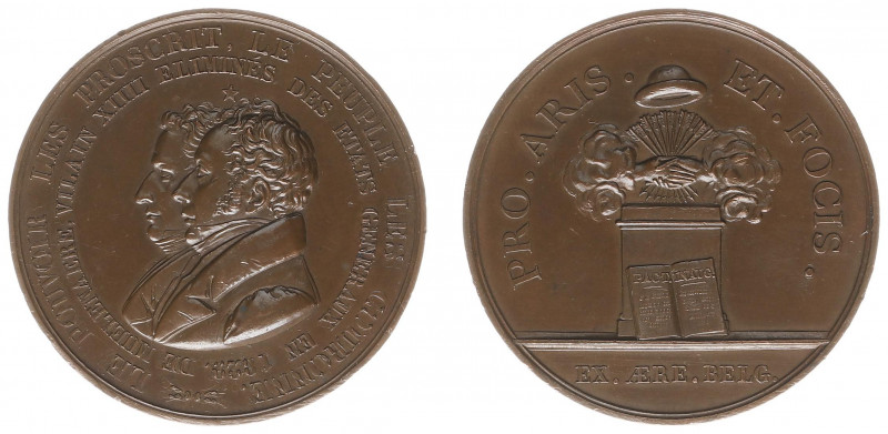 Historiepenningen - 1829 - Medal 'Muelenaere en Vilain XIV uit de Staten-Generaa...