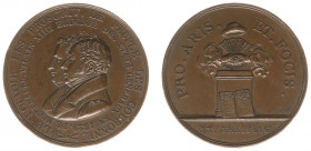 Historiepenningen - 1829 - Medal 'Muelenaere en Vilain XIV uit de Staten-Generaal geweerd' (Dirks334) - Obv. Double portrait within double legend / Re...