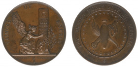 Historiepenningen - 1830 - Medal 'Herinnering aan de gesneuvelden van september 1830' by Veyrat (Dirks379) - Obv. Victoria writing on column - Rev. Ur...