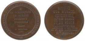 Historiepenningen - 1830 - Medal 'Instelling van de Commission de Sureté te Brussel' (Dirks353) - Obv. Tekst within legend / Rev. Tekst - bronze 41 mm...