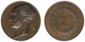 Historiepenningen - 1830 - Medal 'L.J.A. de Potter' by A.H. Veyrat (Dirks336) - Obv. Portrait left / Rev. Two lines of tekst within wreath and legend ...