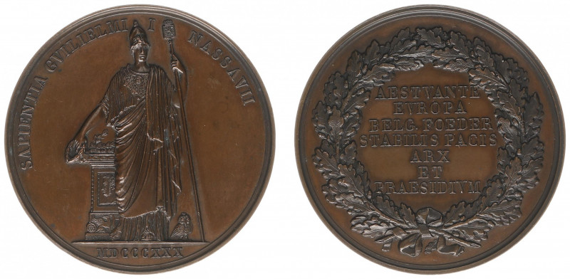 Historiepenningen - 1830 - Medal 'Op de Wijsheid van Willem I' by J. Braemt (Dir...