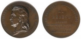 Historiepenningen - 1831 - Medal 'Aftreden van Surlet de Chokier' by J. Leclercq (Dirks427) - Obv. Bust left / Rev. Six lines of text - bronze 40 mm -...