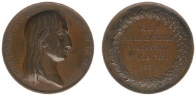 Historiepenningen - 1831 - Medal 'E.L. baron de Surlet de Chokier regent van België' (Dirks409) - Obv. Bust to right / Rev. Five lines of tekst within...