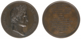 Historiepenningen - 1831 - Medal 'Erkenning van België's onafhankelijkheid' by L.J. Hart (Dirks451C) - Obv. Head Leopold I right / Rev. Thirteen lines...