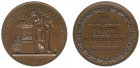 Historiepenningen - 1831 - Medal 'Heldendood van Van Speyk' by D. van der Kellen (Dirks402) - Obv. Veiled woman at grave monument with image of explod...
