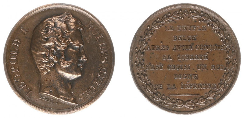 Historiepenningen - 1831 - Medal 'Verkiezing Leopold I tot Koning der Belgen' by...